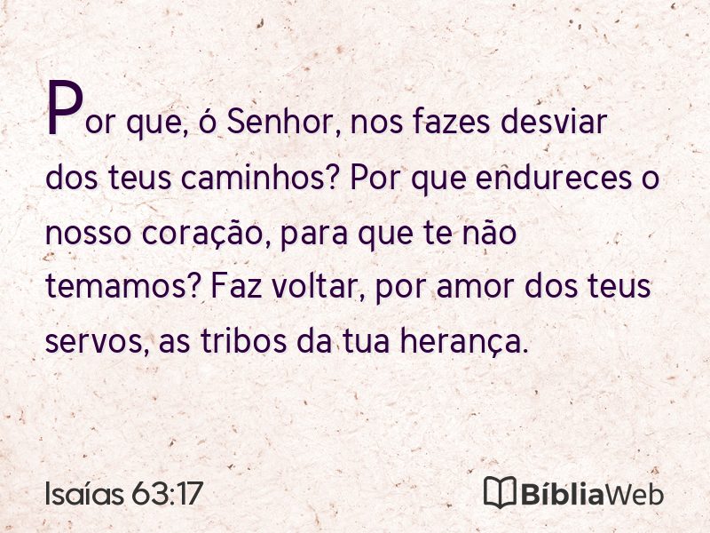 Isaías 63:17 em imagem para compartilhar