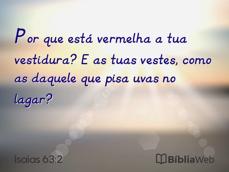 Isaías 63:2 em imagem para compartilhar
