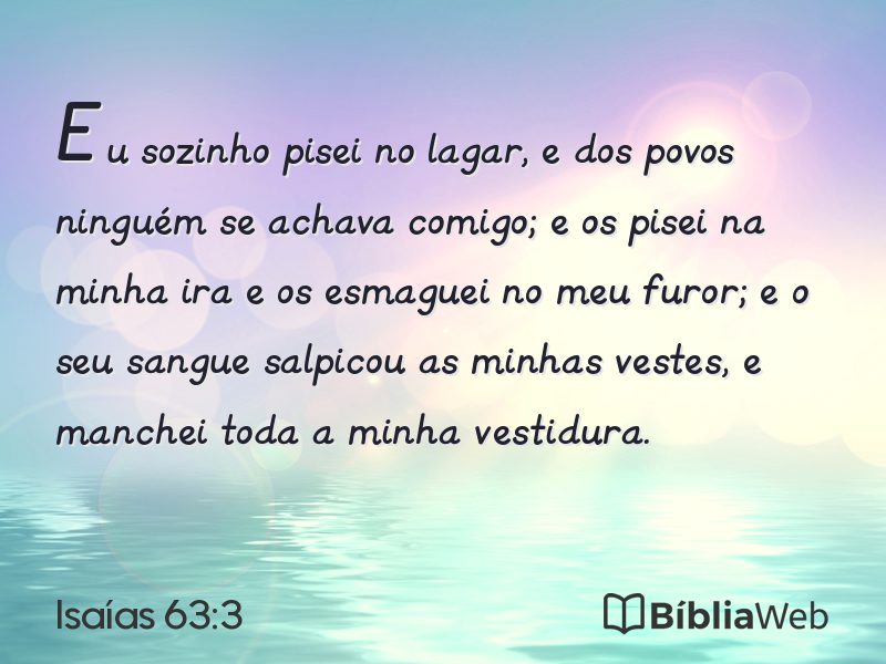 Isaías 63:3 em imagem para compartilhar