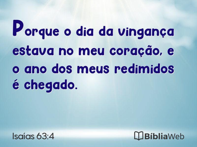 Isaías 63:4 em imagem para compartilhar