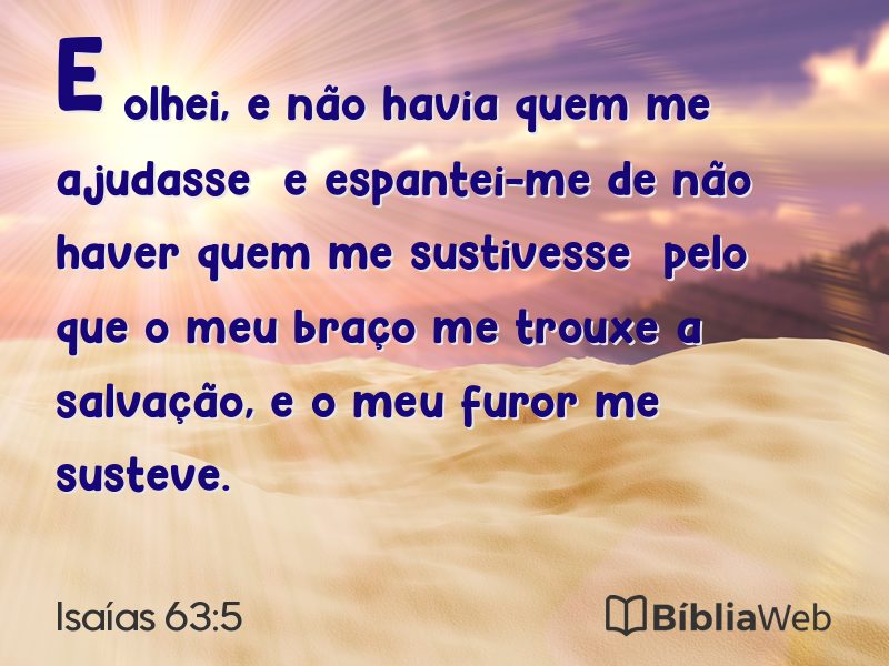 Isaías 63:5 em imagem para compartilhar