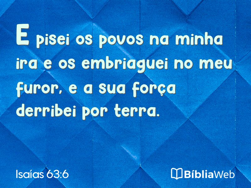 Isaías 63:6 em imagem para compartilhar