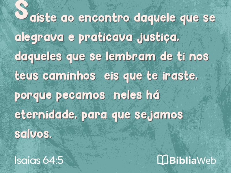 Isaías 64:5 em imagem para compartilhar