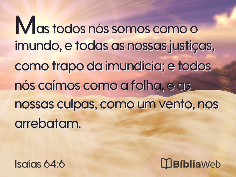 Isaías 64:6 em imagem para compartilhar