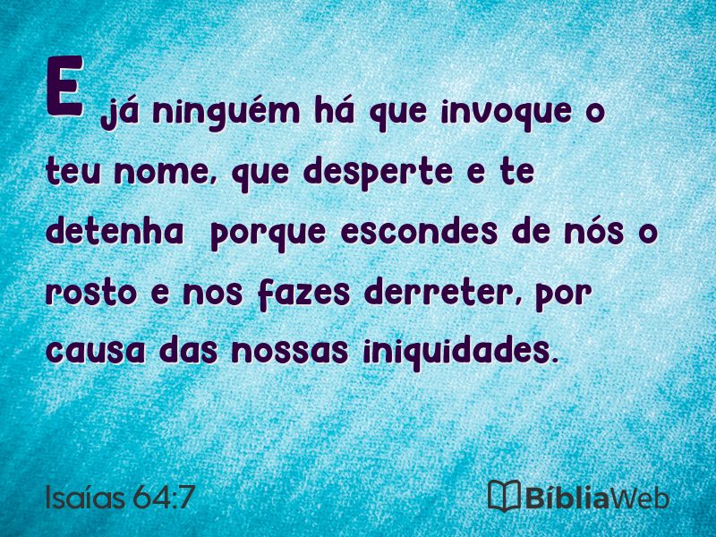 Isaías 64:7 em imagem para compartilhar