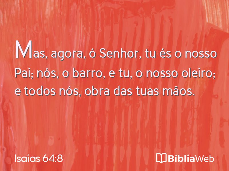 Isaías 64:8 em imagem para compartilhar