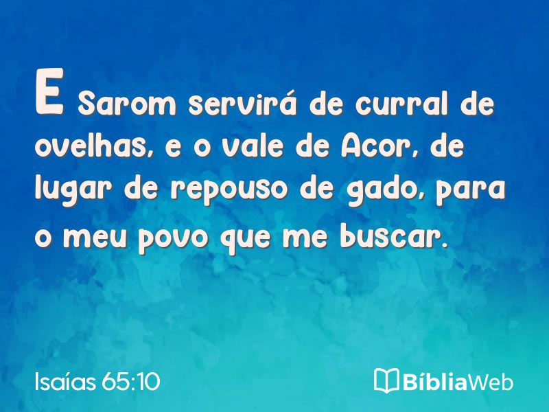 Isaías 65:10 em imagem para compartilhar