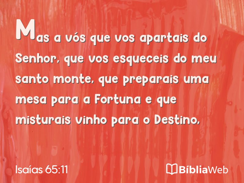 Isaías 65:11 em imagem para compartilhar