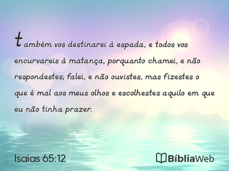 Isaías 65:12 em imagem para compartilhar