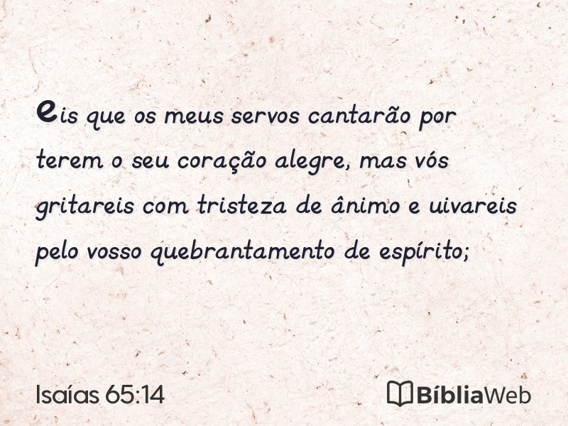 Isaías 65:14 em imagem para compartilhar