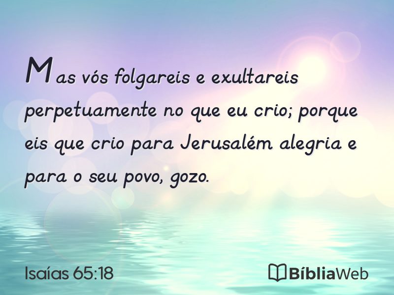 Isaías 65:18 em imagem para compartilhar