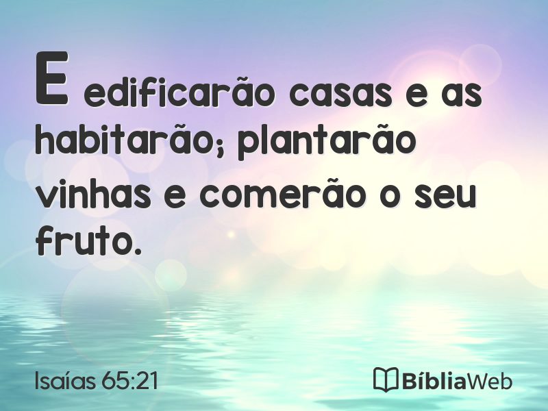 Isaías 65:21 em imagem para compartilhar