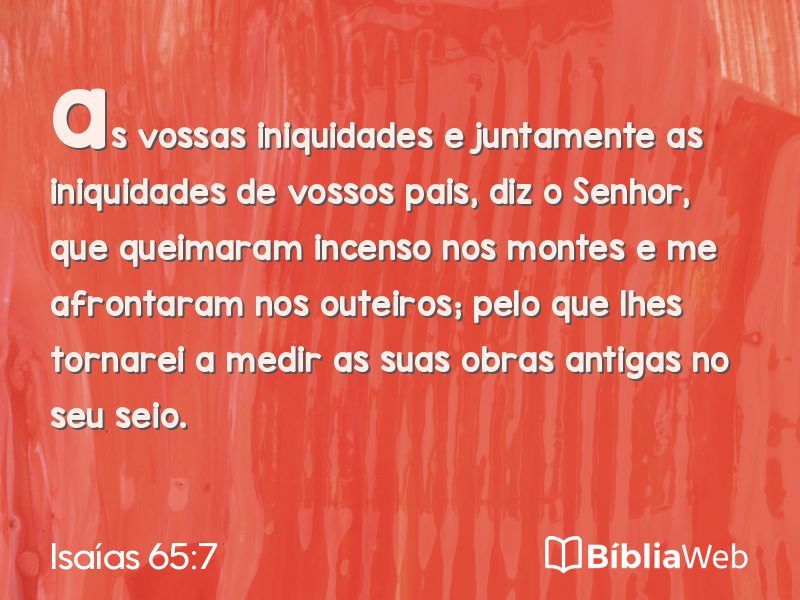 Isaías 65:7 em imagem para compartilhar