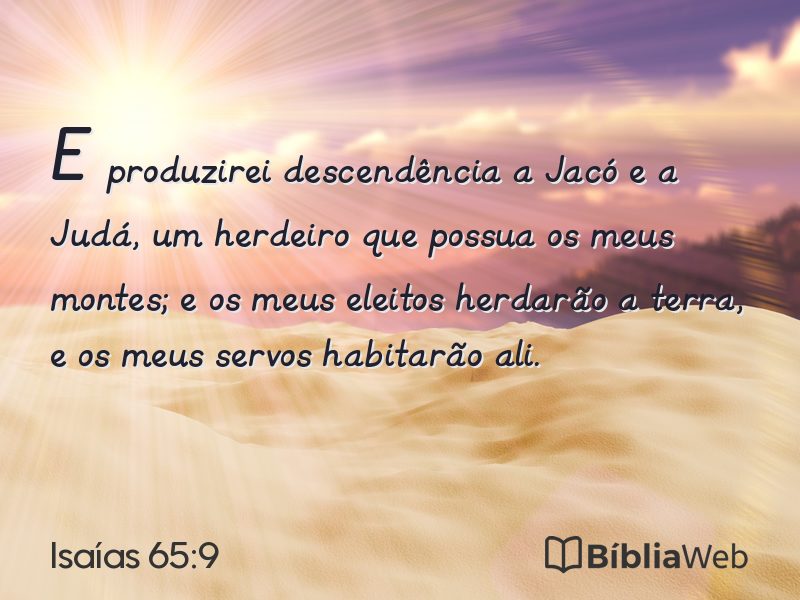 Isaías 65:9 em imagem para compartilhar