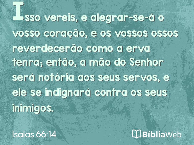 Isaías 66:14 em imagem para compartilhar