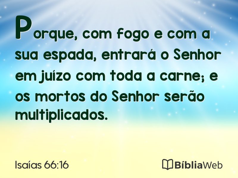 Isaías 66:16 em imagem para compartilhar