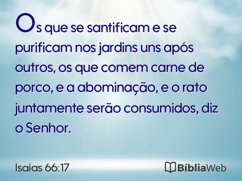 Isaías 66:17 em imagem para compartilhar