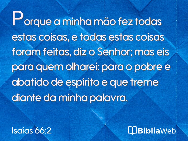 Isaías 66:2 em imagem para compartilhar