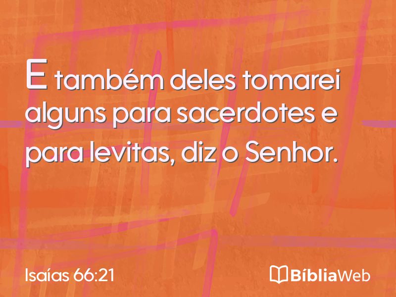 Isaías 66:21 em imagem para compartilhar