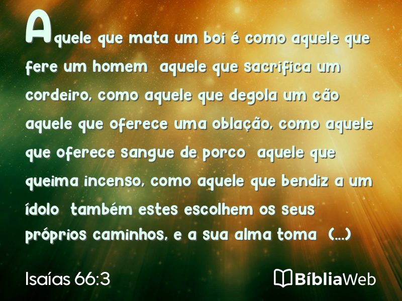 Isaías 66:3 em imagem para compartilhar