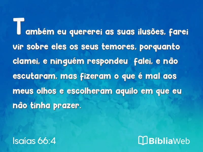 Isaías 66:4 em imagem para compartilhar