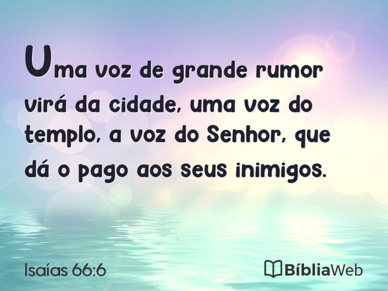 Isaías 66:6 em imagem para compartilhar