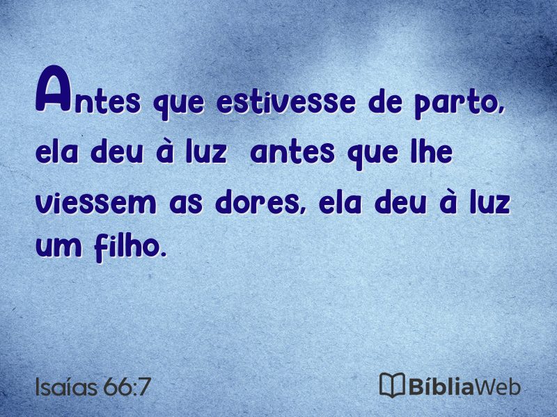 Isaías 66:7 em imagem para compartilhar