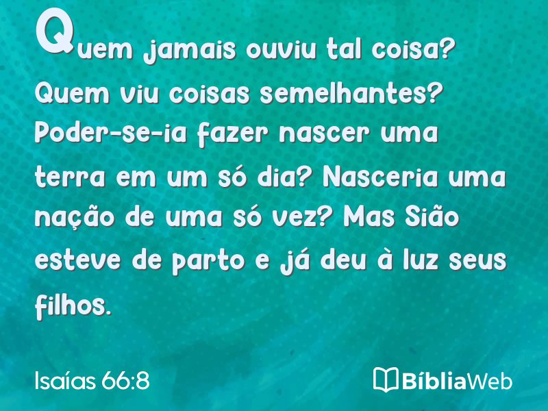Isaías 66:8 em imagem para compartilhar