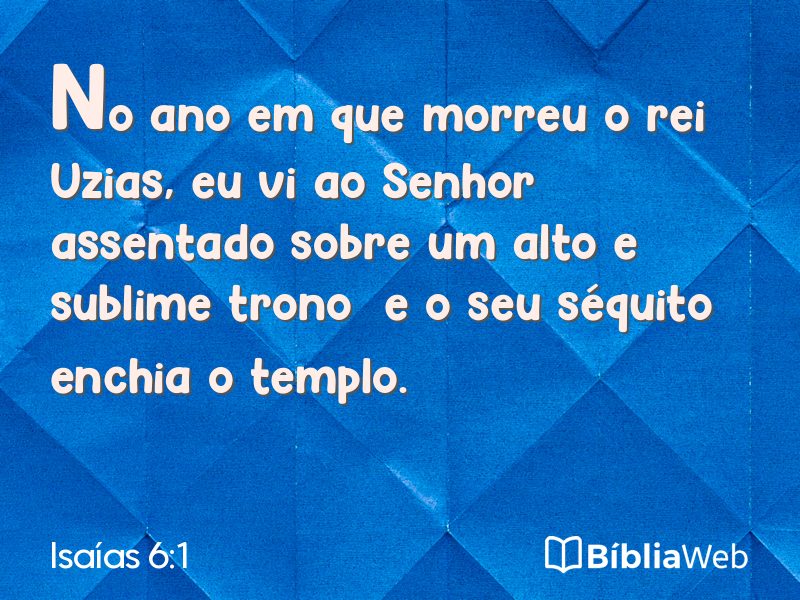 Isaías 6:1 em imagem para compartilhar