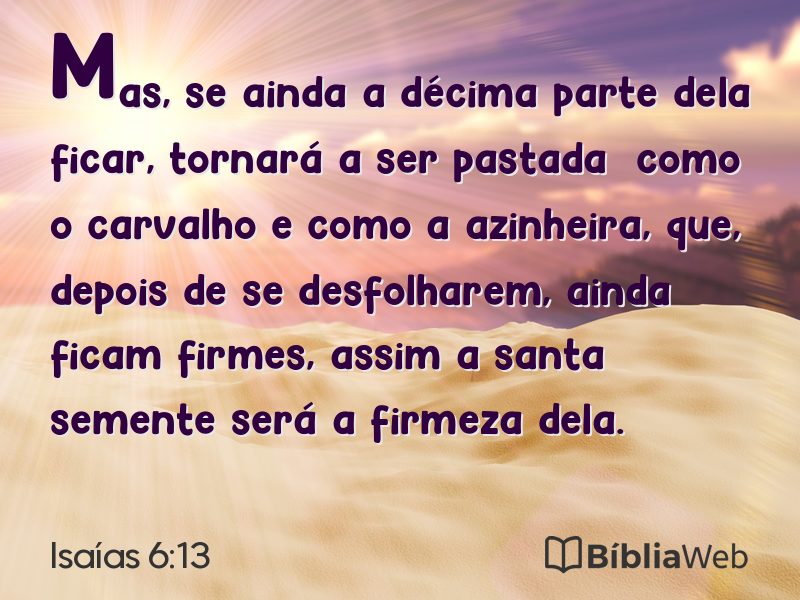 Isaías 6:13 em imagem para compartilhar