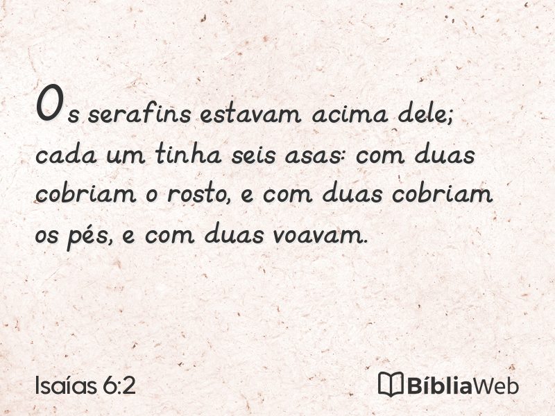 Isaías 6:2 em imagem para compartilhar