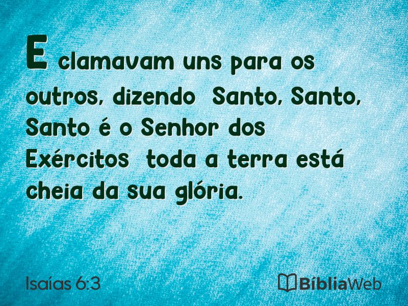 Isaías 6:3 em imagem para compartilhar