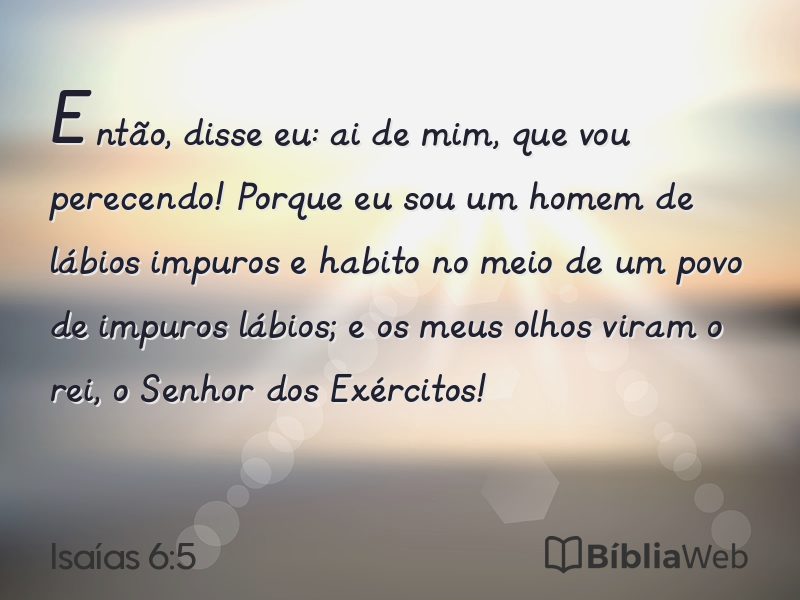 Isaías 6:5 em imagem para compartilhar