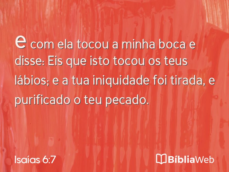 Isaías 6:7 em imagem para compartilhar