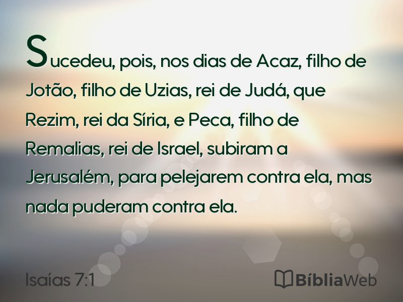 Isaías 7:1 em imagem para compartilhar