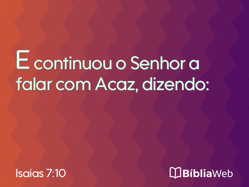 Isaías 7:10 em imagem para compartilhar
