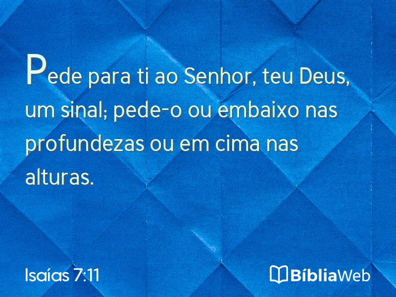 Isaías 7:11 em imagem para compartilhar