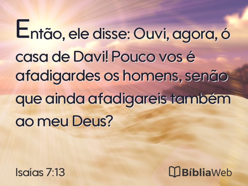 Isaías 7:13 em imagem para compartilhar