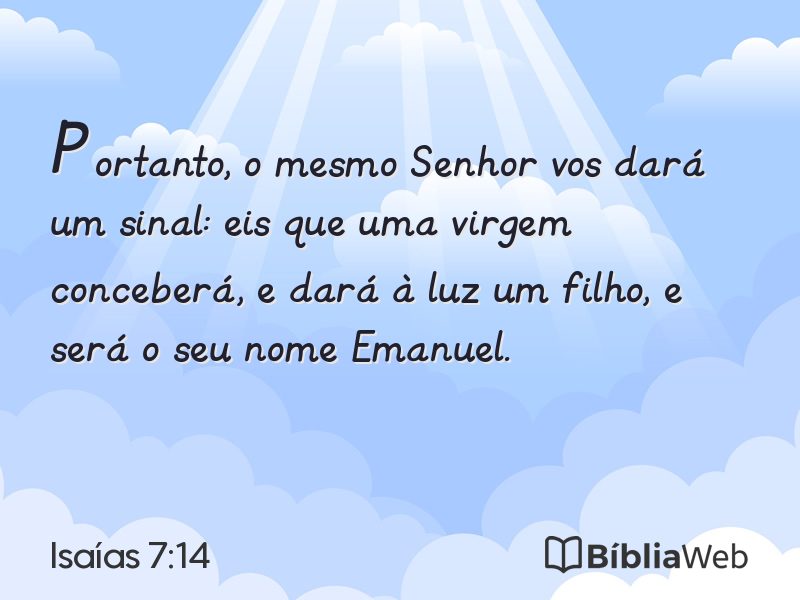 Isaías 7:14 em imagem para compartilhar