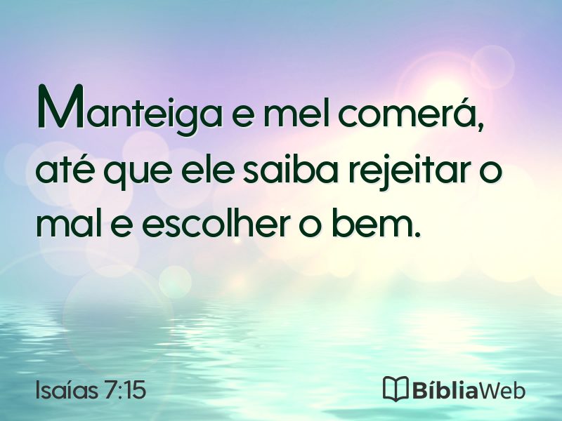 Isaías 7:15 em imagem para compartilhar