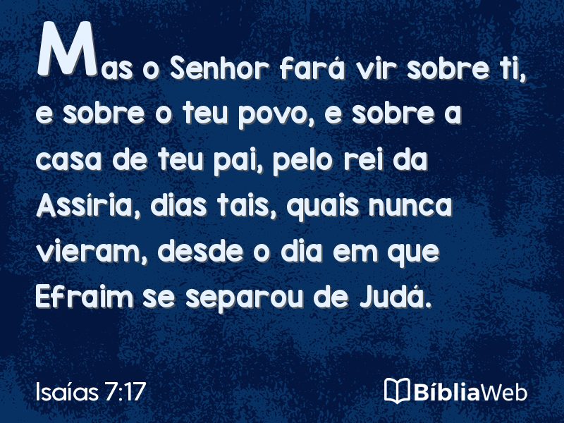 Isaías 7:17 em imagem para compartilhar