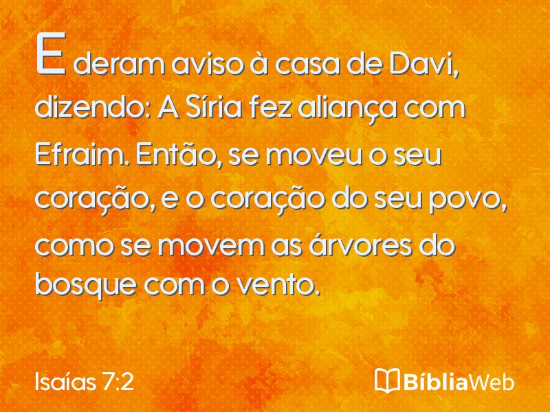Isaías 7:2 em imagem para compartilhar