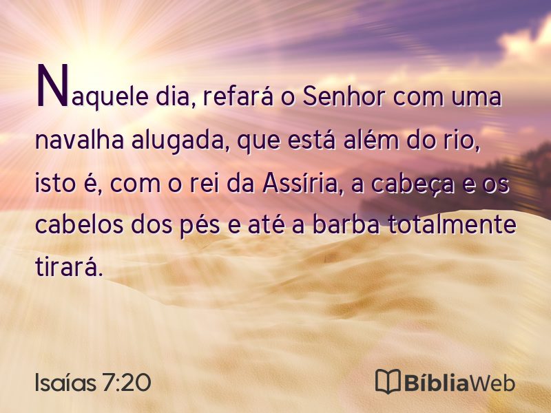 Isaías 7:20 em imagem para compartilhar