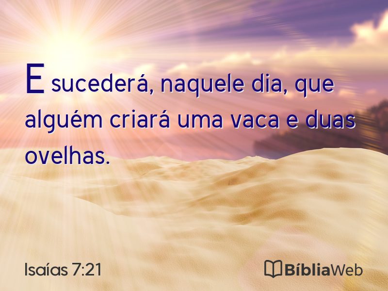 Isaías 7:21 em imagem para compartilhar