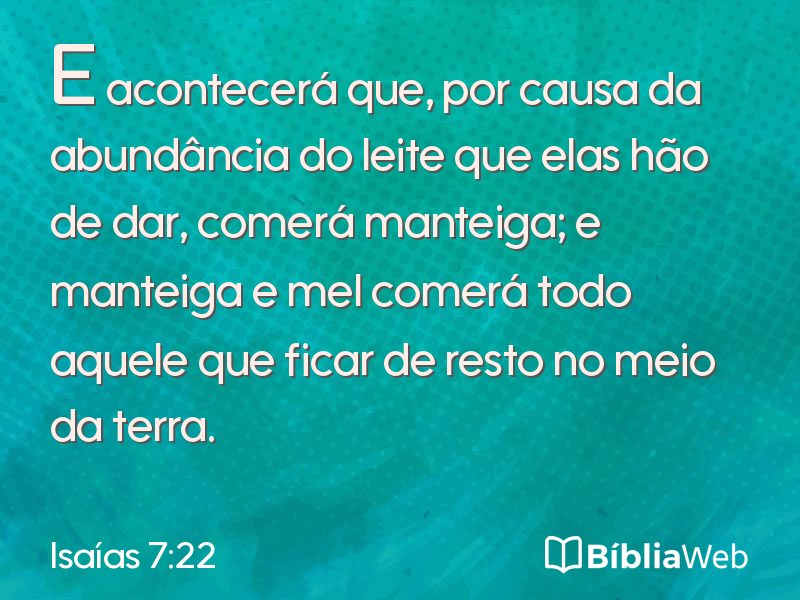 Isaías 7:22 em imagem para compartilhar