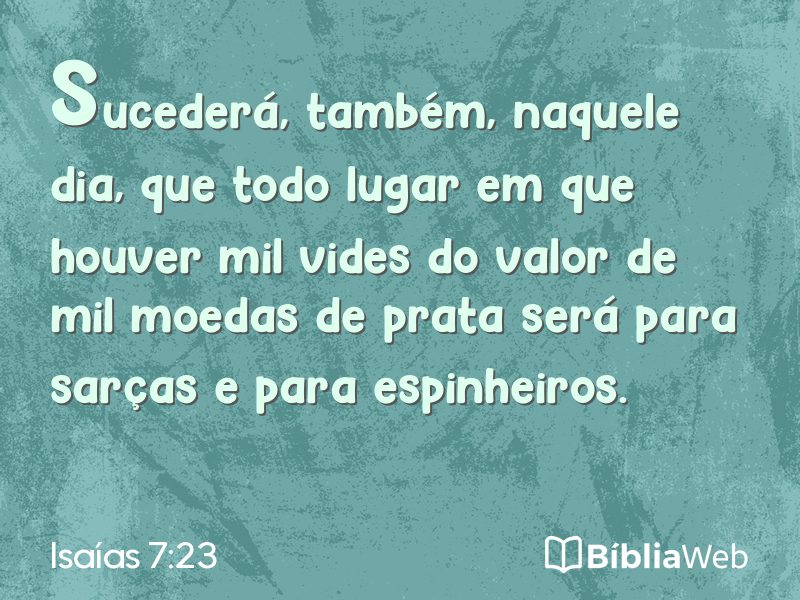 Isaías 7:23 em imagem para compartilhar