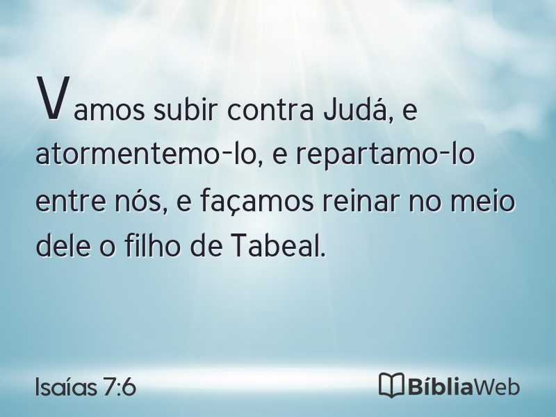 Isaías 7:6 em imagem para compartilhar