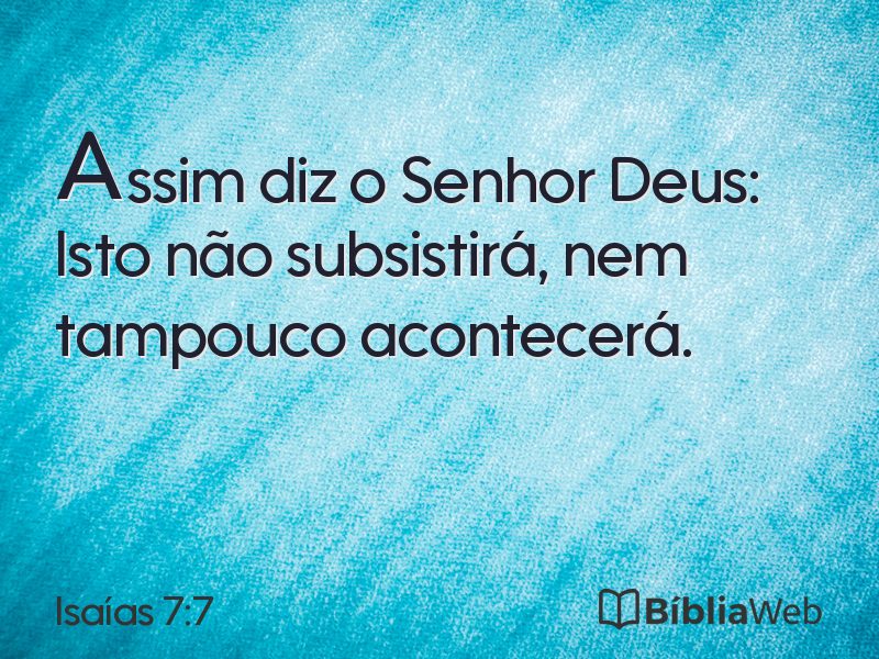 Isaías 7:7 em imagem para compartilhar