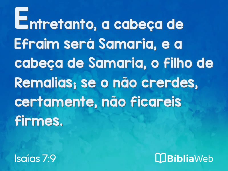 Isaías 7:9 em imagem para compartilhar