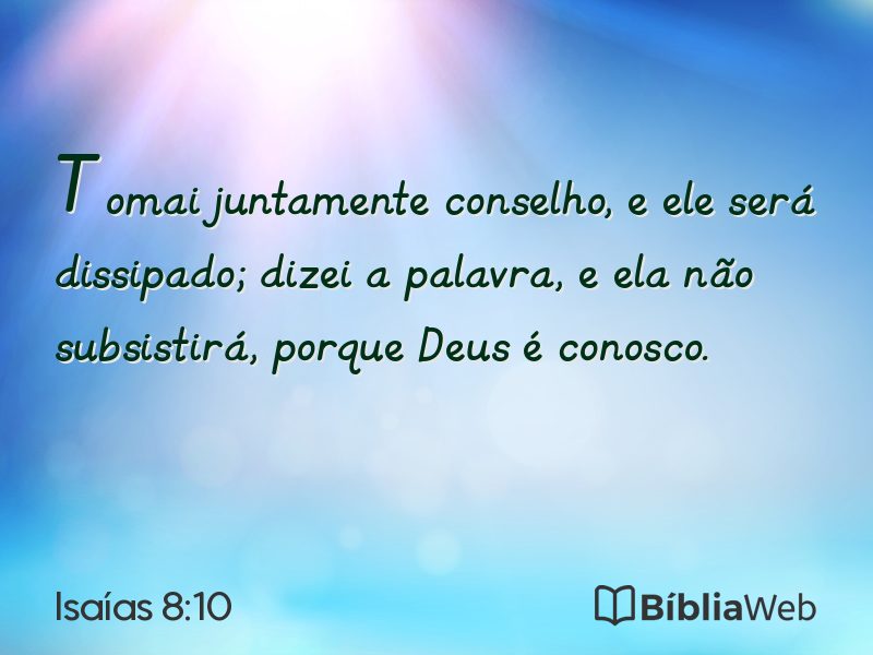 Isaías 8:10 em imagem para compartilhar
